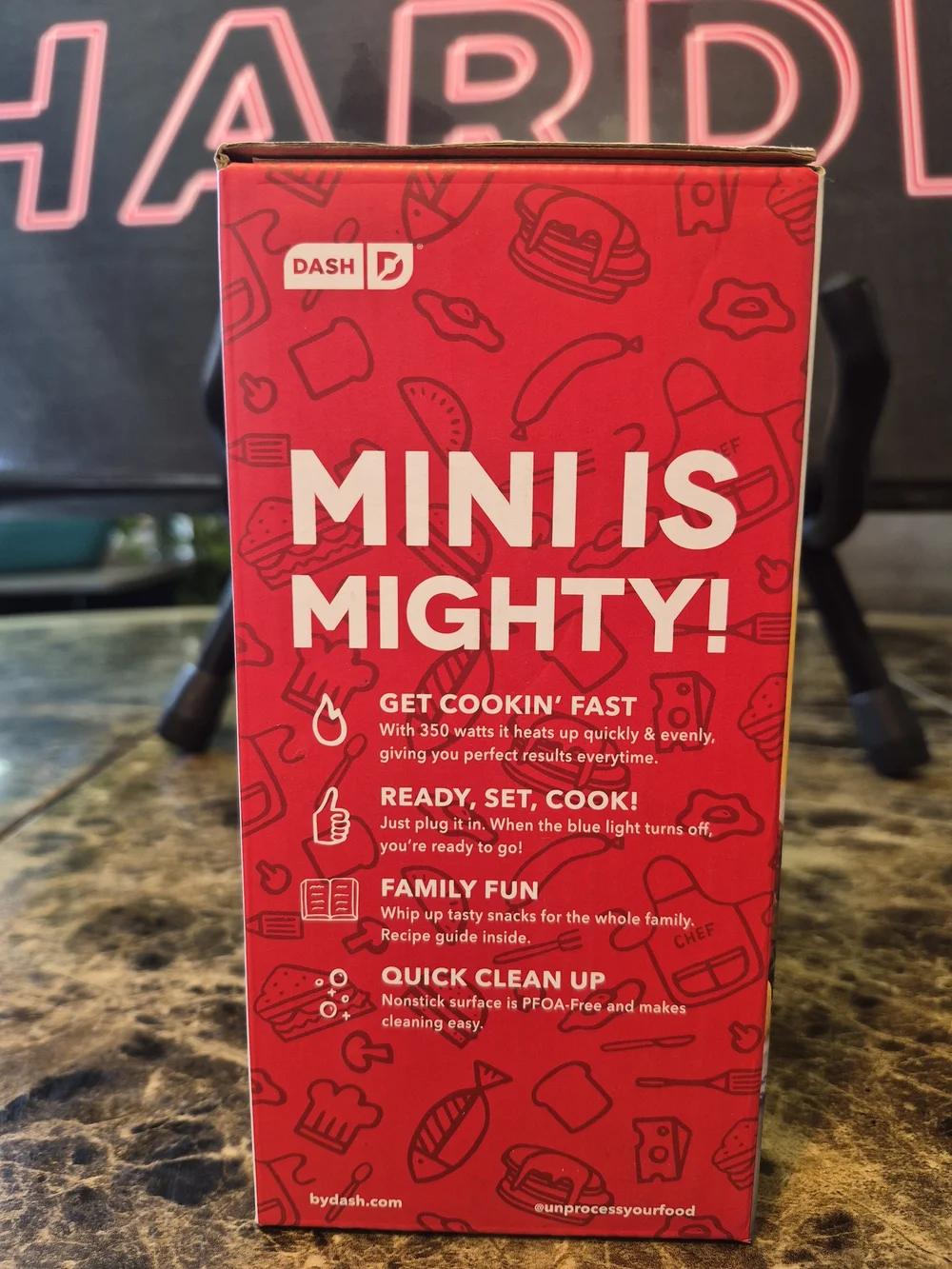 Dash Mini Waffle Maker DMW001RD Red New In Box Compact Individual NIB Electric